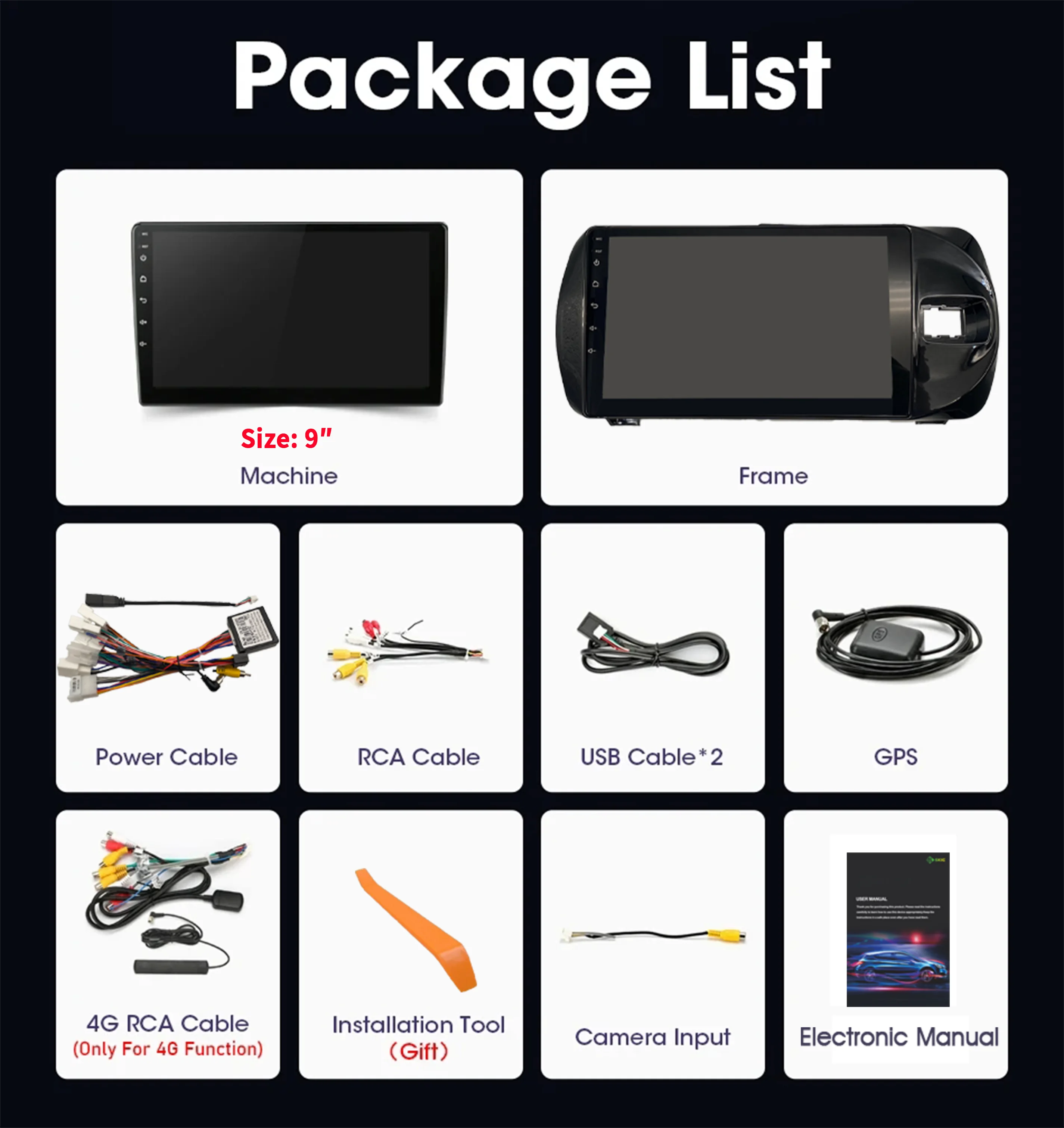 Android 14 Per Toyota Vitz 3 XP130 2014-2019 Senza Fili Bluetooth Carplay Stereo Schermo Autoradio Multimediale di Navigazione WIFI