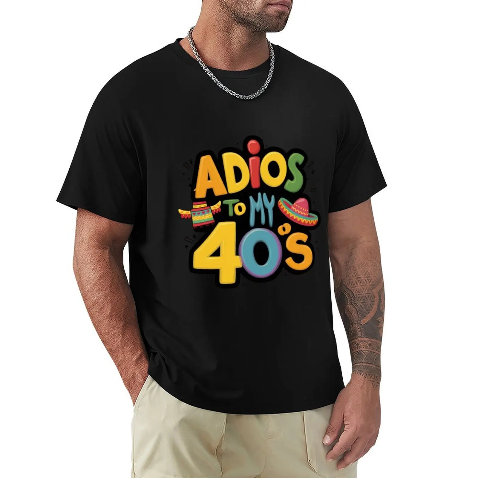 

Adios to my 40s Cinco de Mayo T-Shirt Plus Size Gym Sports T-Shirt