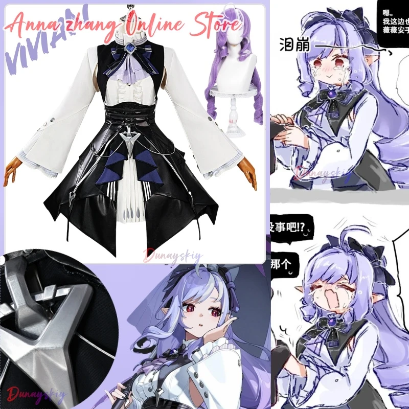 

Game Zenless Zone Zero Vivian Cosplay Costume Wig Dress Headwear Uniform Mockingbird Halloween Party For Women Girls Carnival