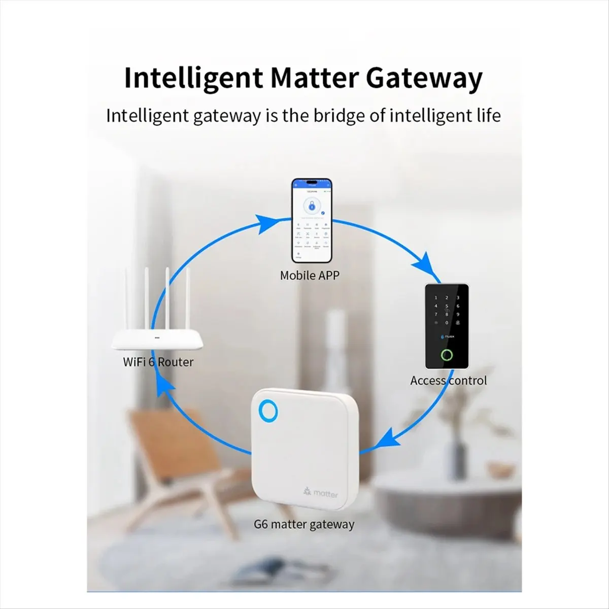 【New User】TTLOCK G6 Smart Matter Gateway Remote Control Unlock Bluetooth to Wifi Router for Home Security Real-Time Monitoring