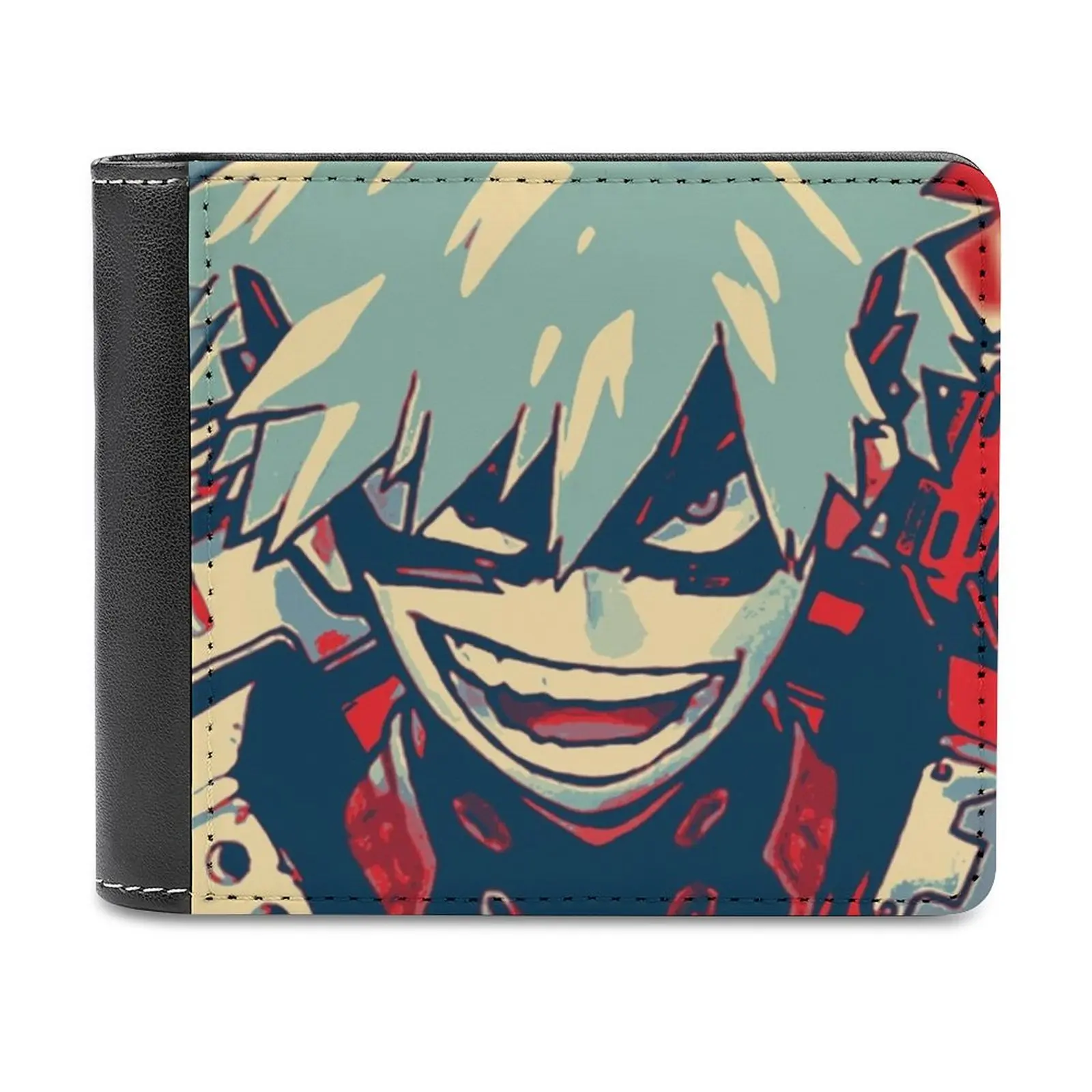 

Katsuki Bakugo Hope Leather Wallet Men Classic Black Purse Credit Card Holder Fashion Men's Wallet Bakugo Boku No Hero Academia