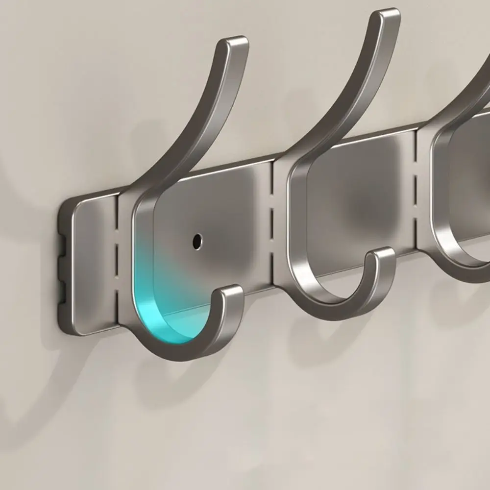 Bathroom Rack Strong Load-bearing Clothes Coat Hooks Heavy Duty Wall Rack Towel Hooks Punch Home Wall Mounted Door Hanger Door