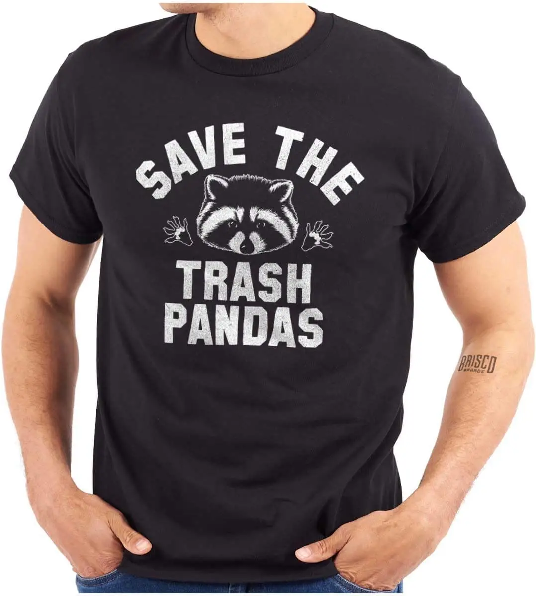 Save Trash Pandas Funny Raccoon Pun Graphic T Shirt Men or Women