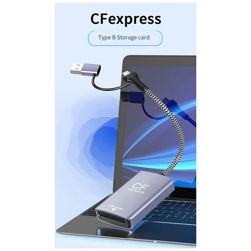 

Classic-2 In 1 CF Express Type B Card Reader CF Express Card Reader Type B Adapter USB 3.2 10Gbps Portable CF Express Reader