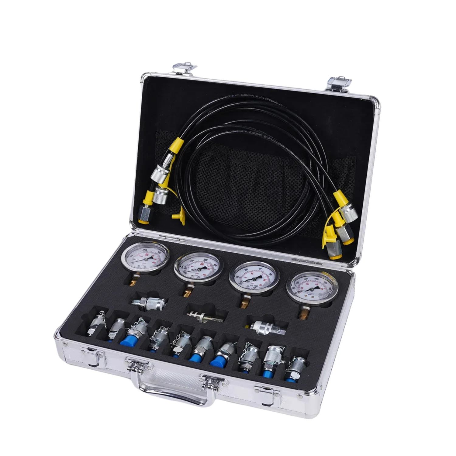 Digital Pressure Gauge Kit Zmeter value 10/25/40/60 W/1.64m Line * 3 11 Straight Through Hydraulic Gas Water Pressure Test Kit