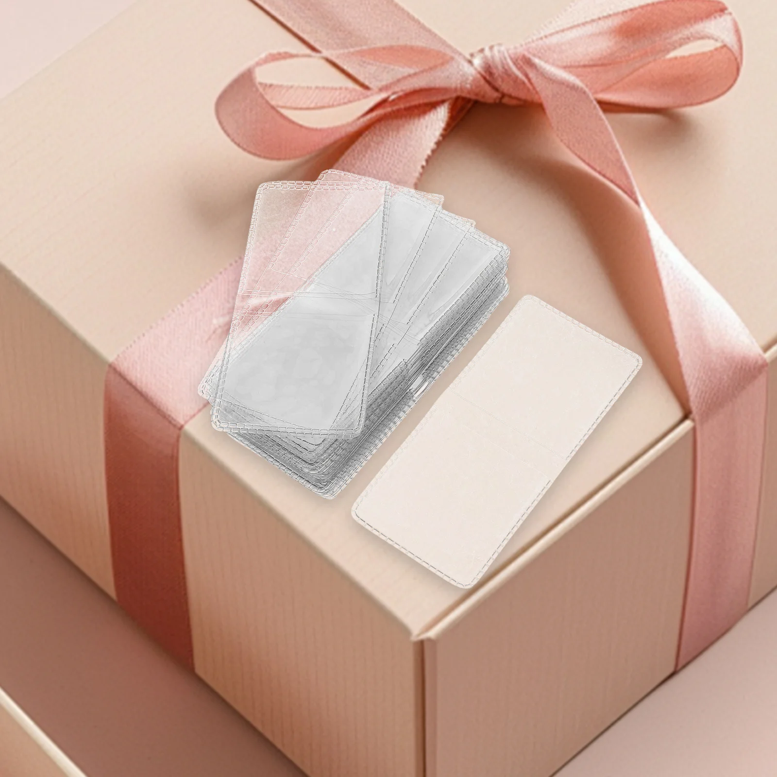 50pcs Clear Sleeves Pvc Pouches Foldable Double-Sided Transparent Bags For Banknotes Collectors Storage Bag Cash Protector Coin