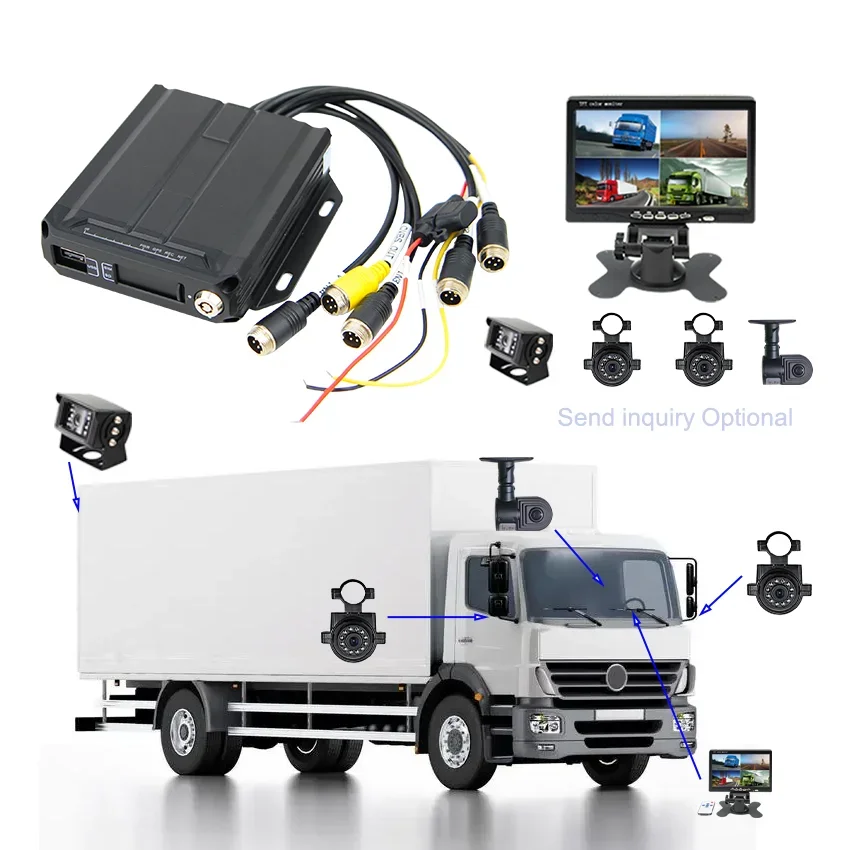 

4g 1080p Truck Hd Vehicle Monitoring 4 Channel Dvr Video Recorder H.264 4ch Sd Card Cmsv6 Mobile Dvr