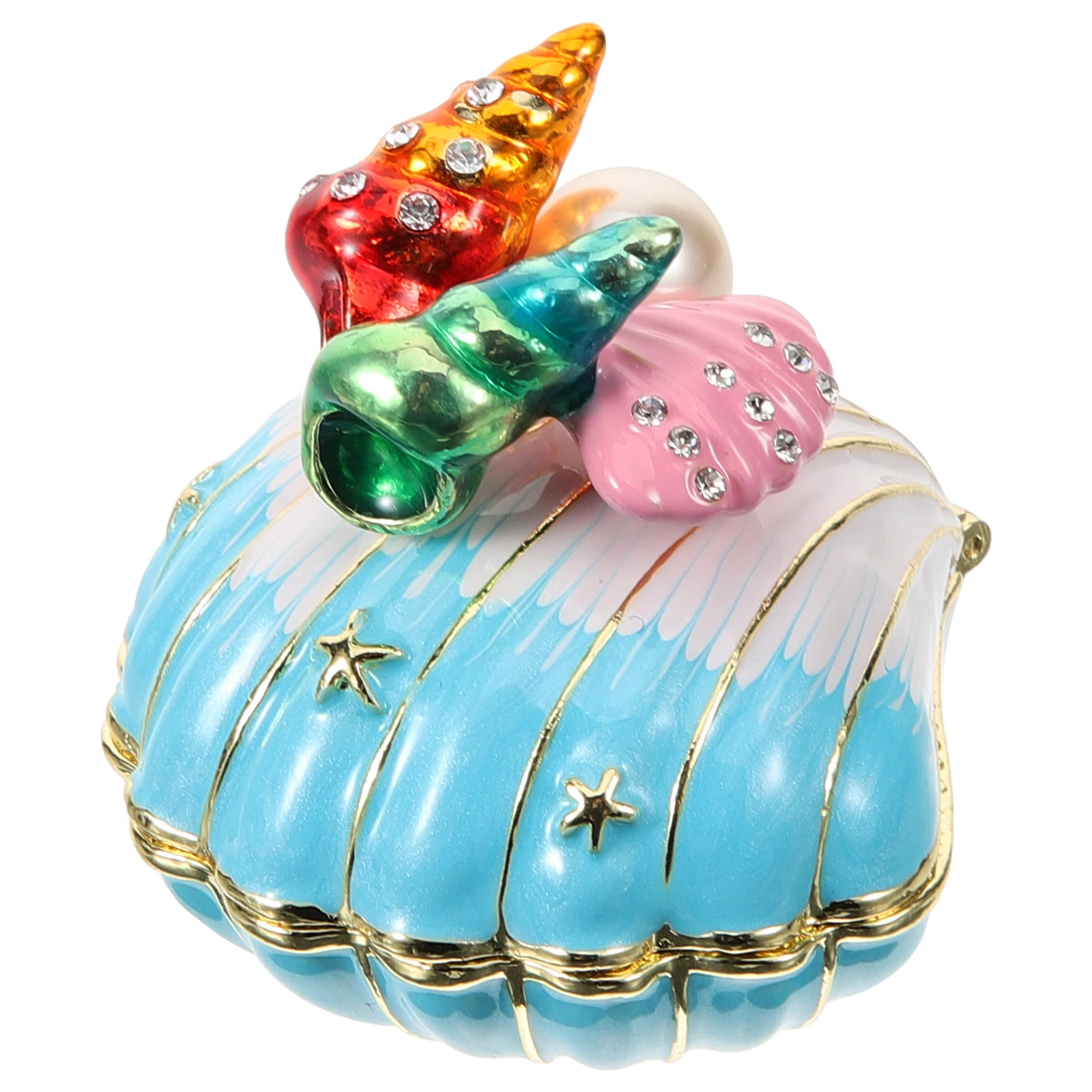 Exquisite Shell Shaped Jewelry Box Seashell Storage Case Decorative Trinket Organizer Gift