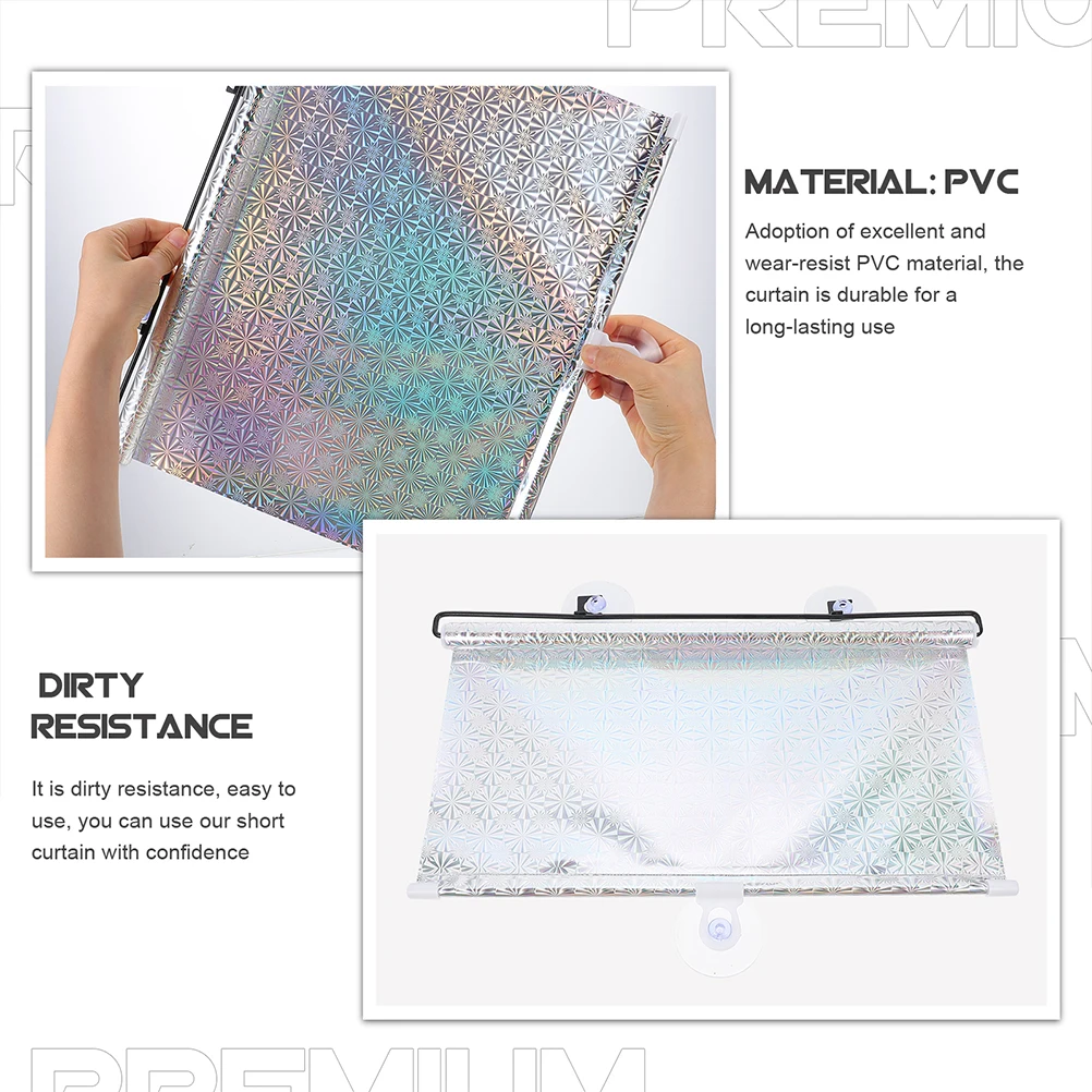 

Blackout Roller Blinds Suction Cups PVC Cover Kitchen Windows Sun Blocker Privacy Curtain Balcony Shade Wear Resistant Window