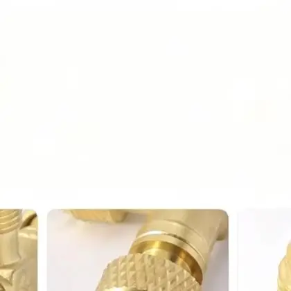 Refrigerant Safety Valve Kit 2Pcs in Solid Brass for HVAC Maintenance on R22 R410A Systems with Clear Rotating Knob