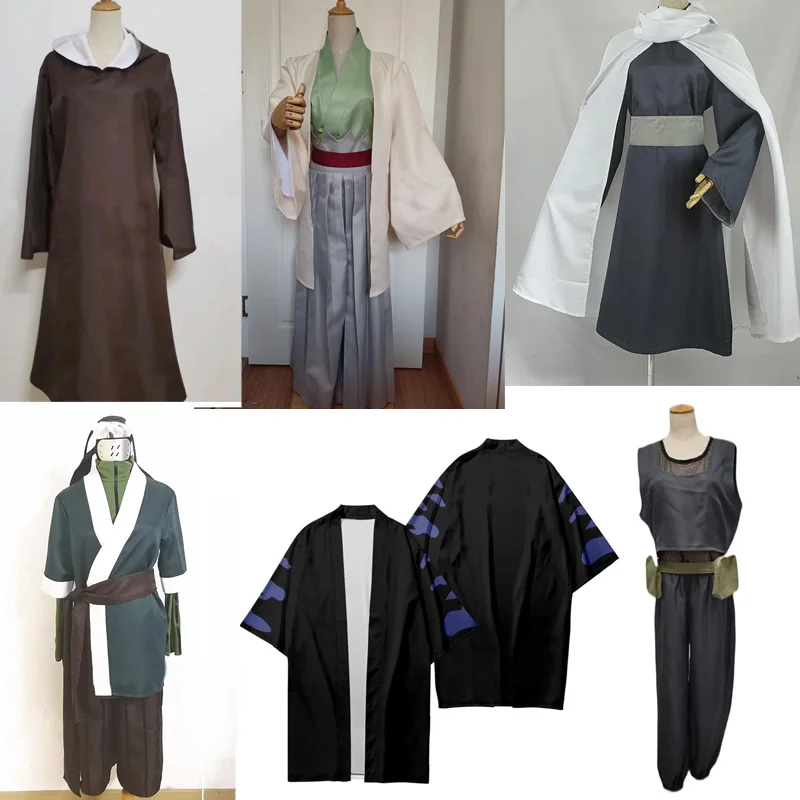 Anime Cos Ninja Haku Deidara Cosplay Konohamaru Zabuza Haori rage Obito Trench Coat Shodai Hokage Costume Tailor Made