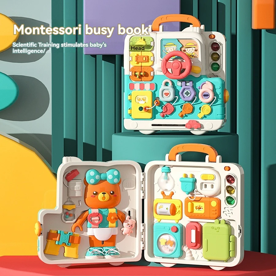 Montessori Lighting Music Busy Board - Zintuiglijk onderwijsspeelgoed voor de ontwikkeling van fijne motoriek bij jonge kinderen