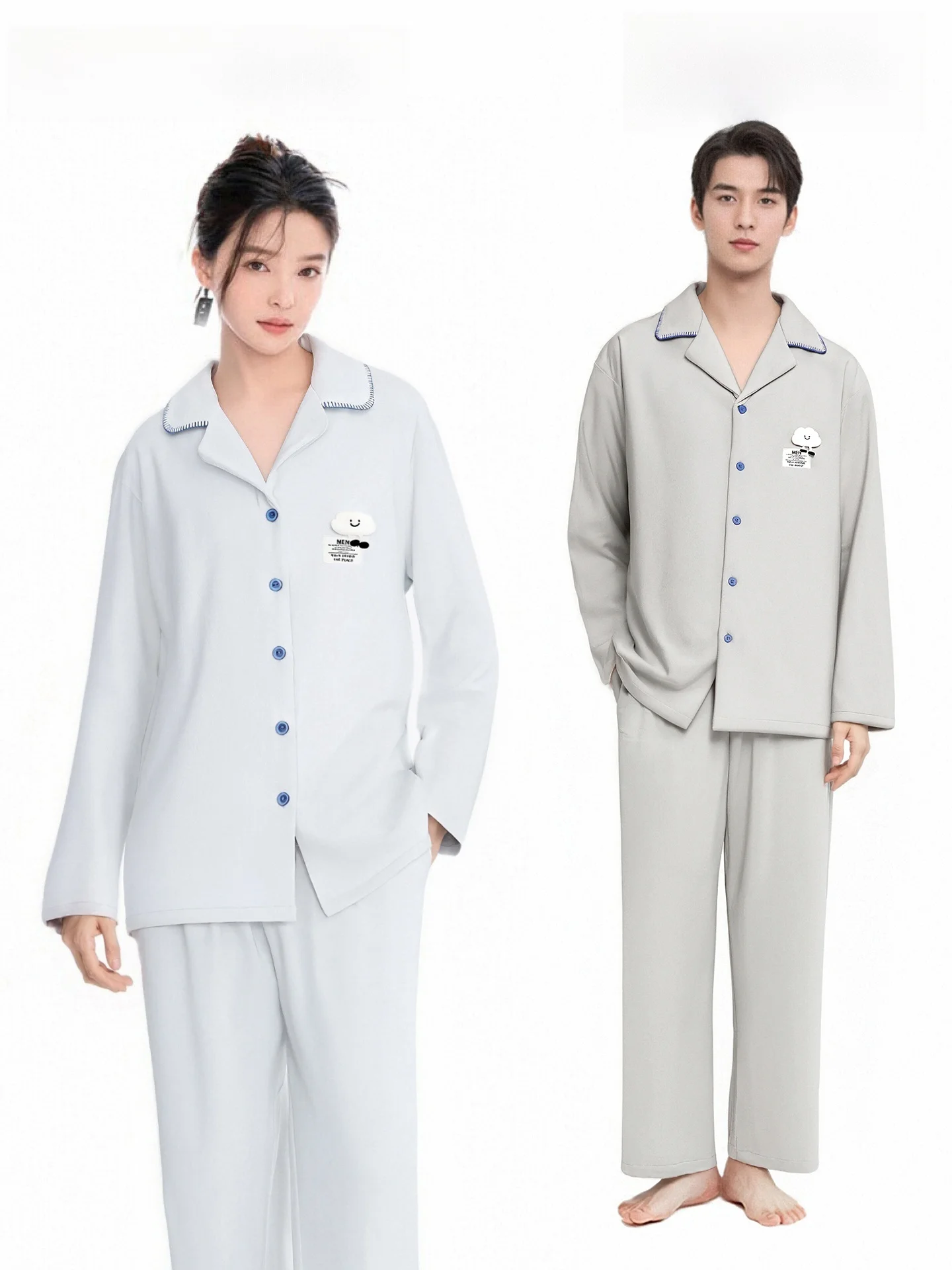 

Пижамы для пар PinkBread: Мягкая велюровая домашняя одежда, теплая зимняя, приятная к телу, с длинными рукавами, комфортная посадка