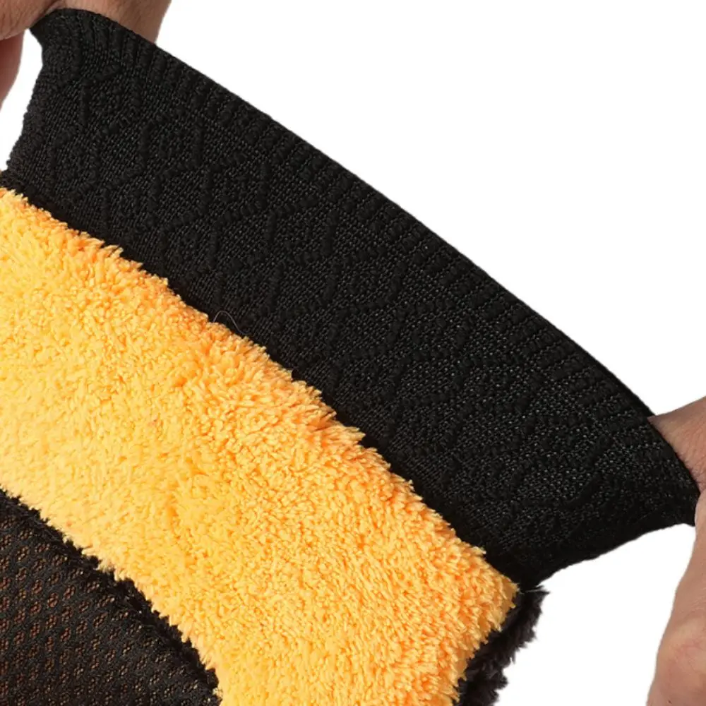 Coral Fleece Car Wash Glove Five-Finger Double-sided Cleaning Gloves Bear-Paw Shape Double-Faced Cleaning Brush Gloves Car Care