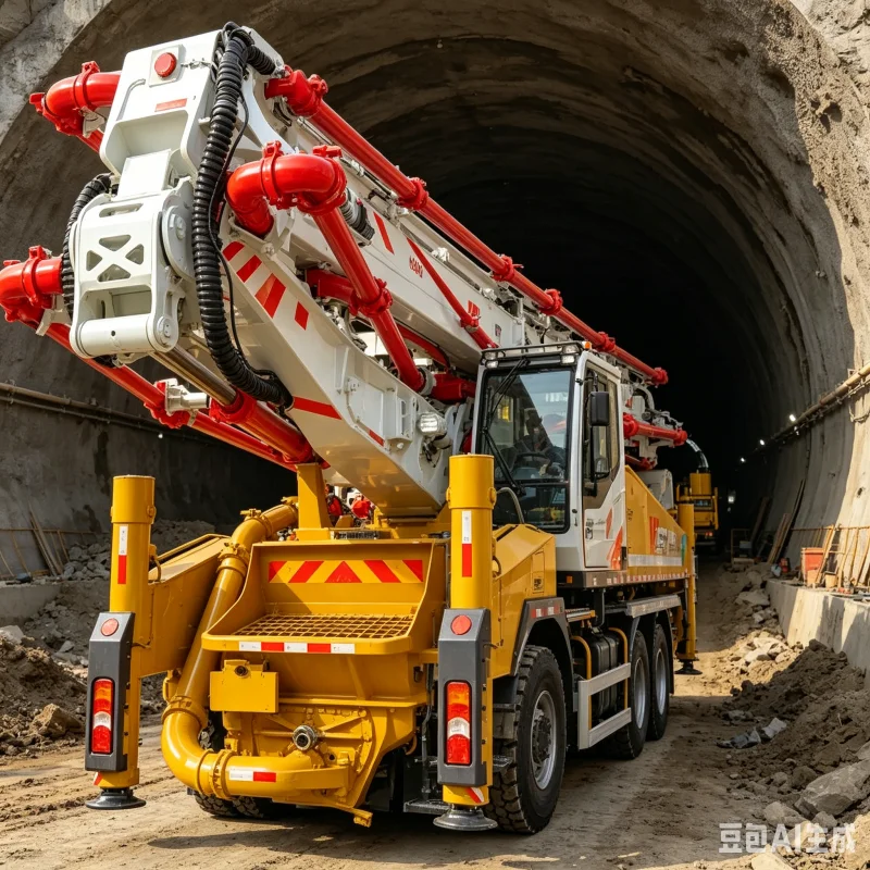 56m Concrete Pump Truck Anti Block Hydraulic System Smooth Flow Cement Placing Machine For Ready Mix Supply Station