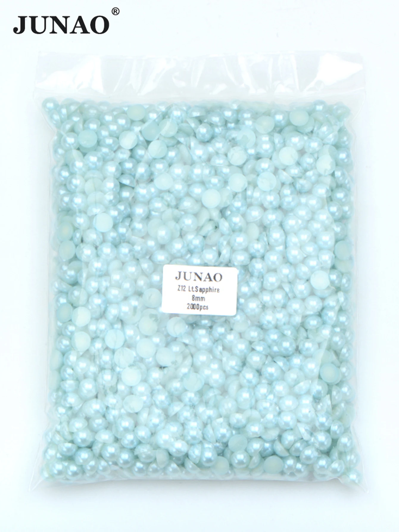 JUNAO 2 4 6 8 10 12 14mm Rose Color Half Round Pearl Beads Rhinestones Flat Back Acrylic Imitation Beads For DIY Clothes Craft