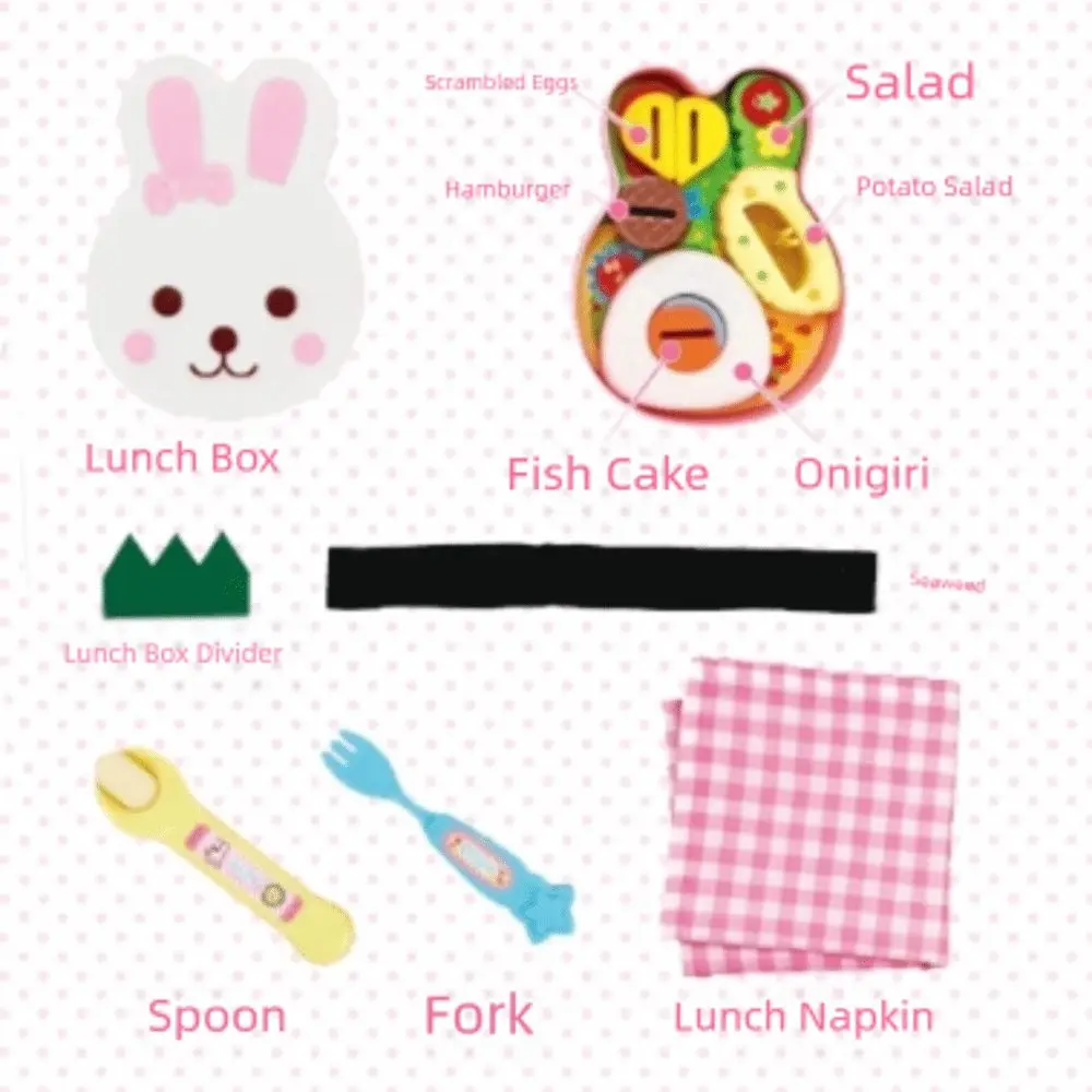 Nouveau jouet d'alimentation alimentaire Bento lapin, jouets d'alimentation de Pudding, jouets de maisons de jeu d'éducation précoce pour enfants, jeu de rôle, cadeaux pour enfants