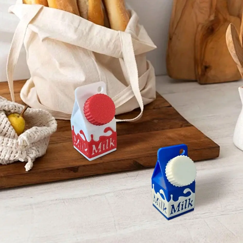 Mini Lactose and Tolerant Pill Holder Pill Holder Keychain Milk Carton Container Keychain Lactose Intolerance Pills Case