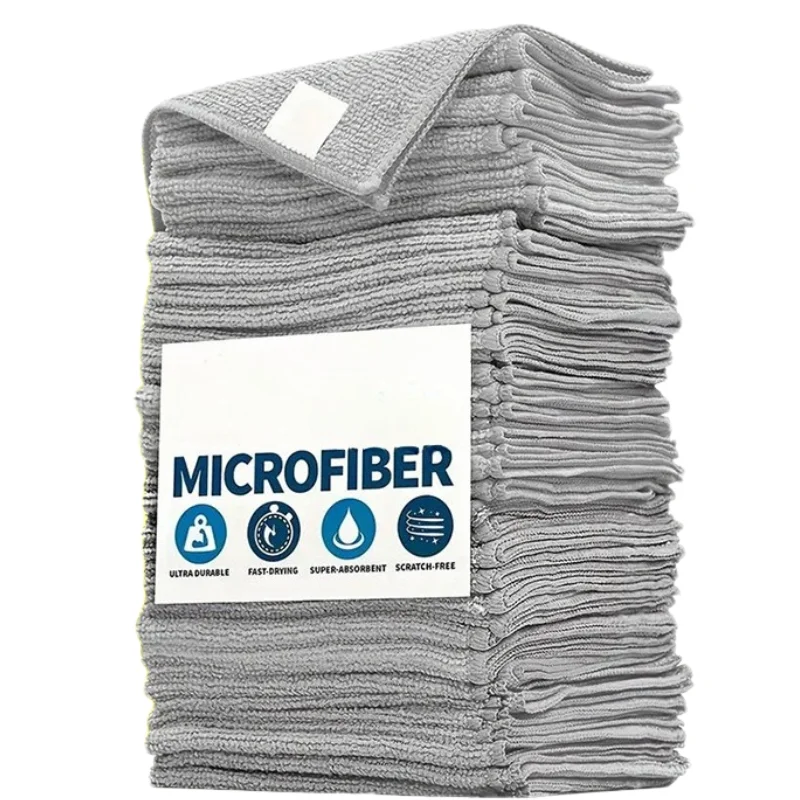Microfiber Cleaning Rags, All-Purpose, Highly Absorbent, Lint-Free Cloths for Car Detailing, Housekeeping, and Commercial Use
