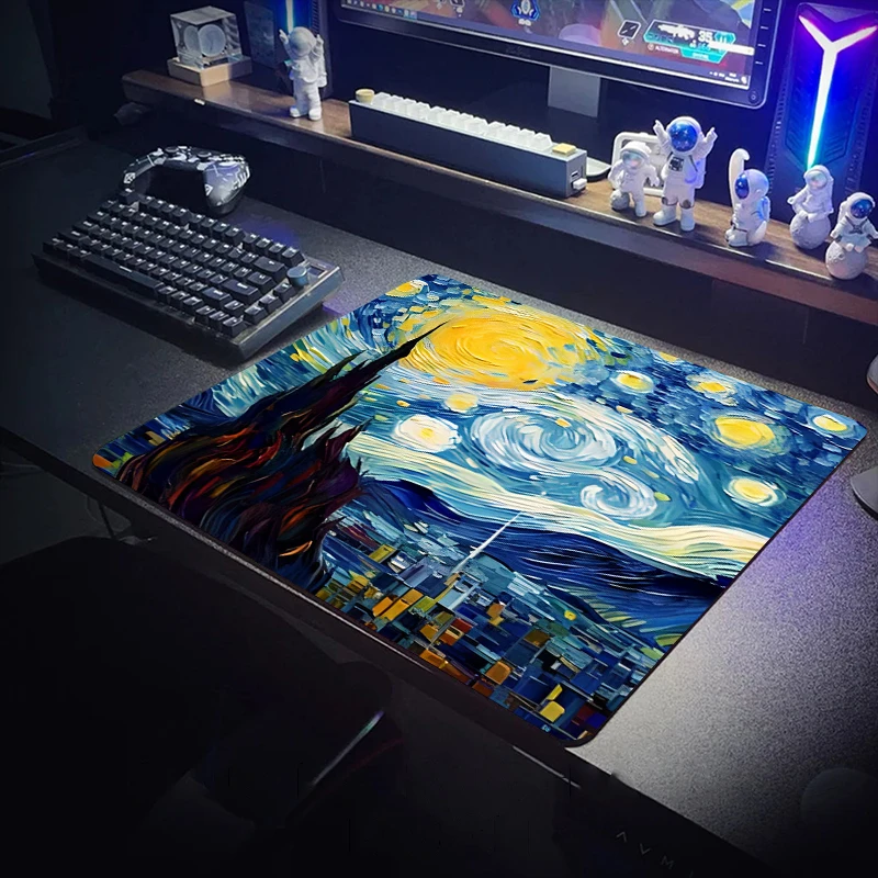 

Van Gogh Art Painting Water Proof Mouse Pad Office Accessories Gaming 450x400mm Mousepad Gamer Desk Table Mat Office Carpet Rug