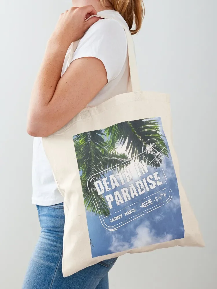 BBC Death in Paradise Logo Tote Bag supermarket folding bag bags aesthetic Women's cute