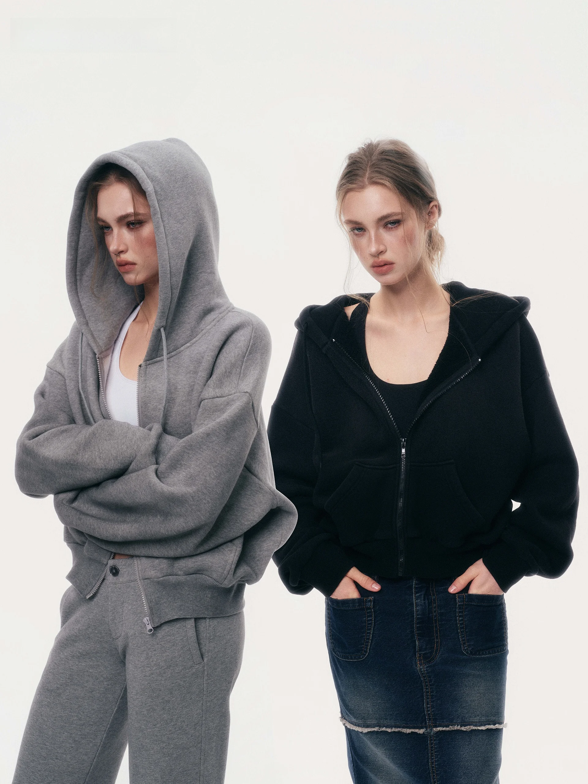 

Худи/толстовка High Ammage Waed Vintage Fce JOURJOUR400G из комфортного хлопка с длинными рукавами и застежкой-молнией...