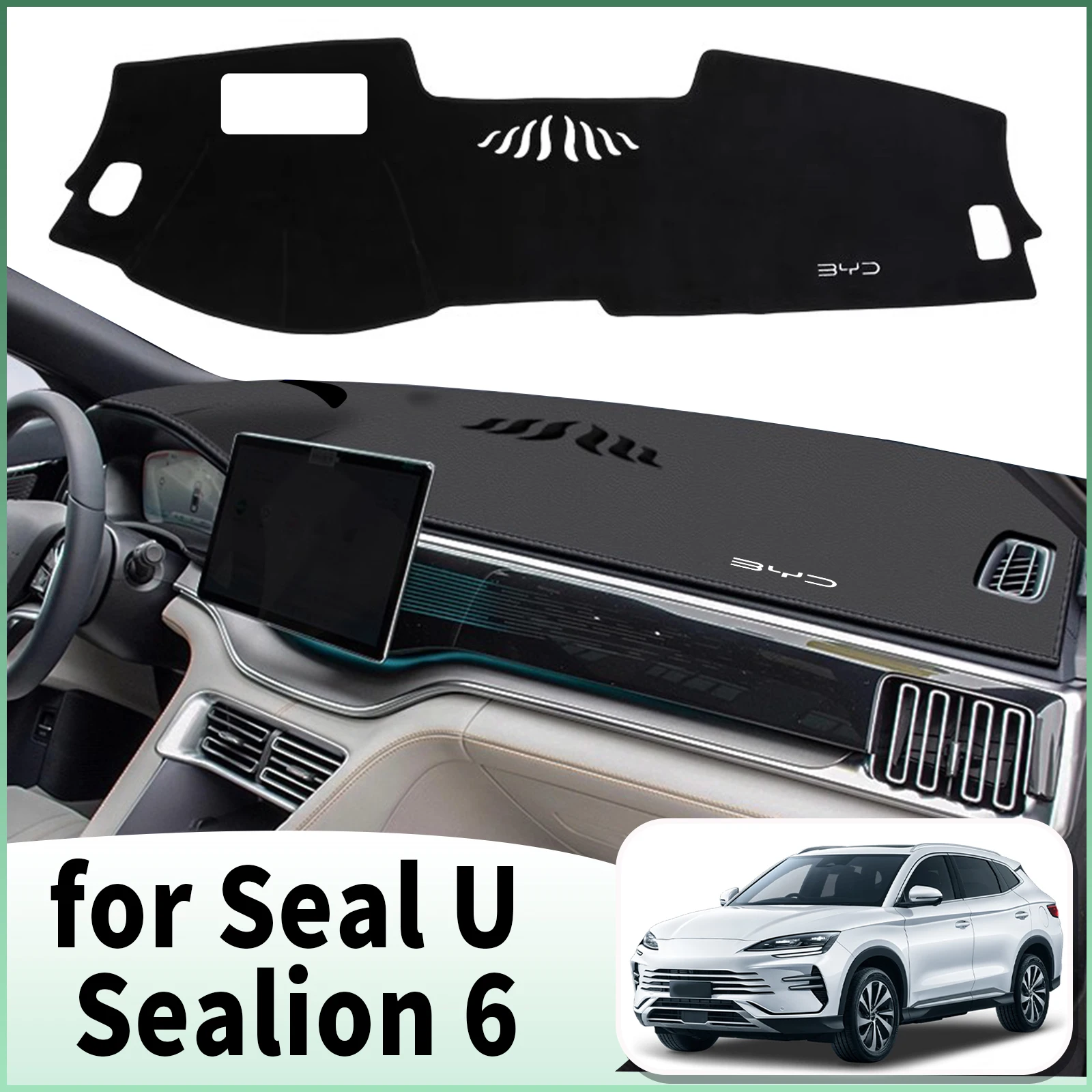 

Mat DashMat Non-Slip Accessories for BYD Sealion 6 Seal U Sunshade Protective Carpet Car Dashmat Dashboard Cover Pad Dash