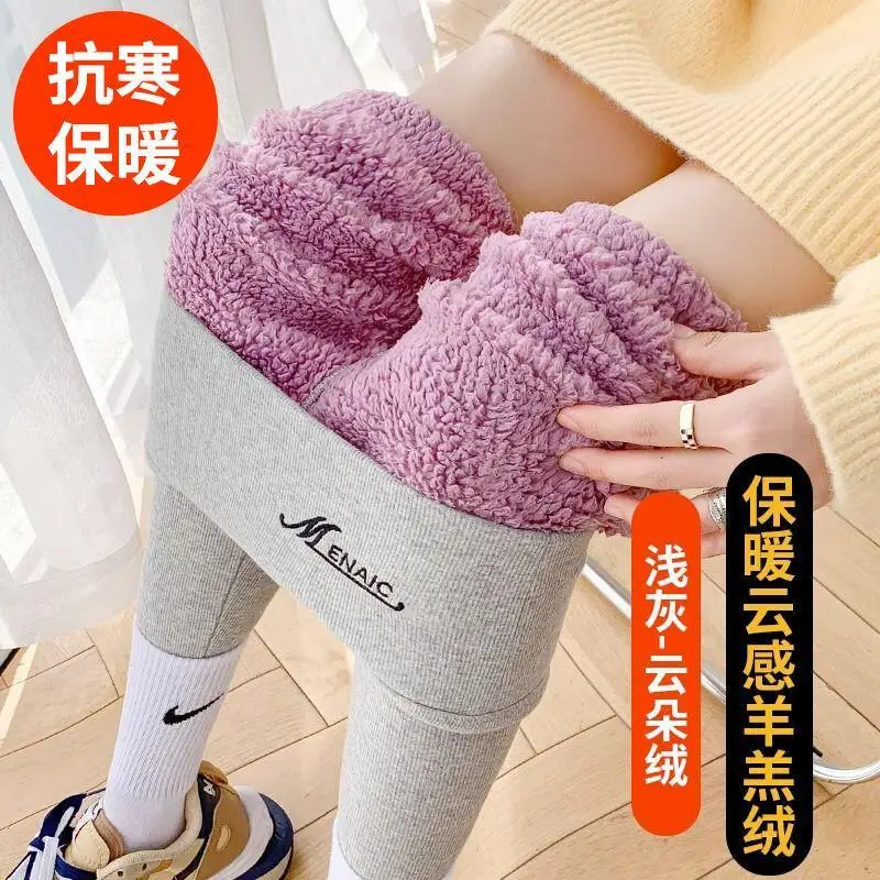 

Женские брюки Cloud, утепленные леггинсы на флисовой подкладке, дышащие повседневные мягкие джинсовые брюки с высокой талией, сохраняющие тепло, толстый флис ягненка, хлопок