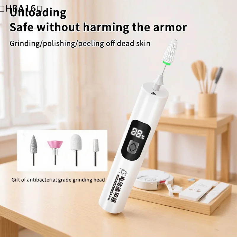 ΣHBA16 Sigur Nagelbohrer 35000 U/min Maniküre-Fräser Nagelreparatur Pediküre Fräser Polierer Schleifer USB wiederaufladbare Nagelfeile