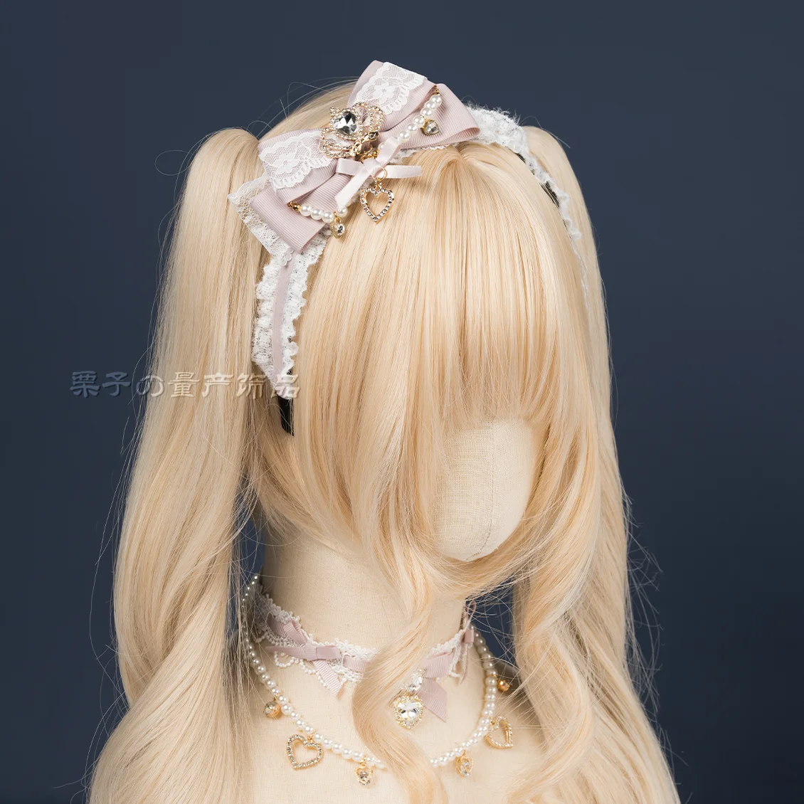 Japanese Side  Bow Headband Crown Pearl String Headband Lolita Hairy Clip Korean Accessories