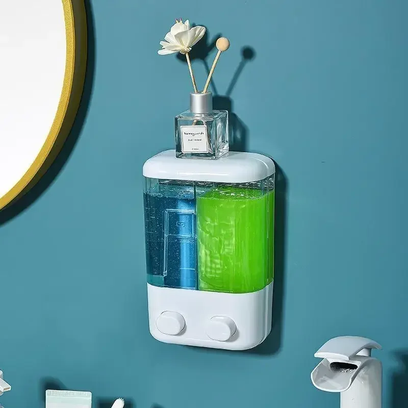 Wall mounted Soap Dispenser, Manual Press, 500/1000ML Capacity, Suitable for Shampoo, Used Bottle, Bathroom Liquid image 4