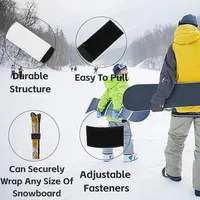 Outdoor Skis Fixing Band Ski Brake Retainer Skiing Straps Skijoring Skis Fixing Band Wrap Snowboarding Straps Sled Ski Accessary 2