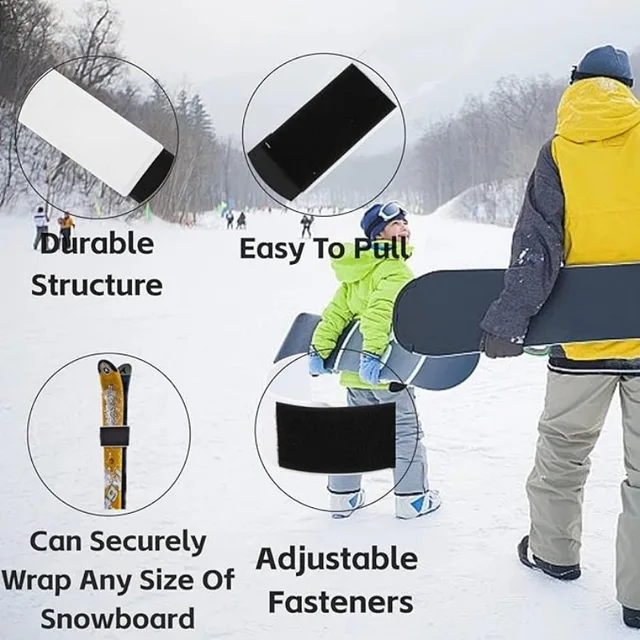 Outdoor Skis Fixing Band Ski Brake Retainer Skiing Straps Skijoring Skis Fixing Band Wrap Snowboarding Straps Sled Ski Accessary 2 Outdoor Skis Fixing Band Ski Brake Retainer Skiing Straps Skijoring Skis Fixing Band Wrap Snowboarding Straps Sled Ski Accessary 2