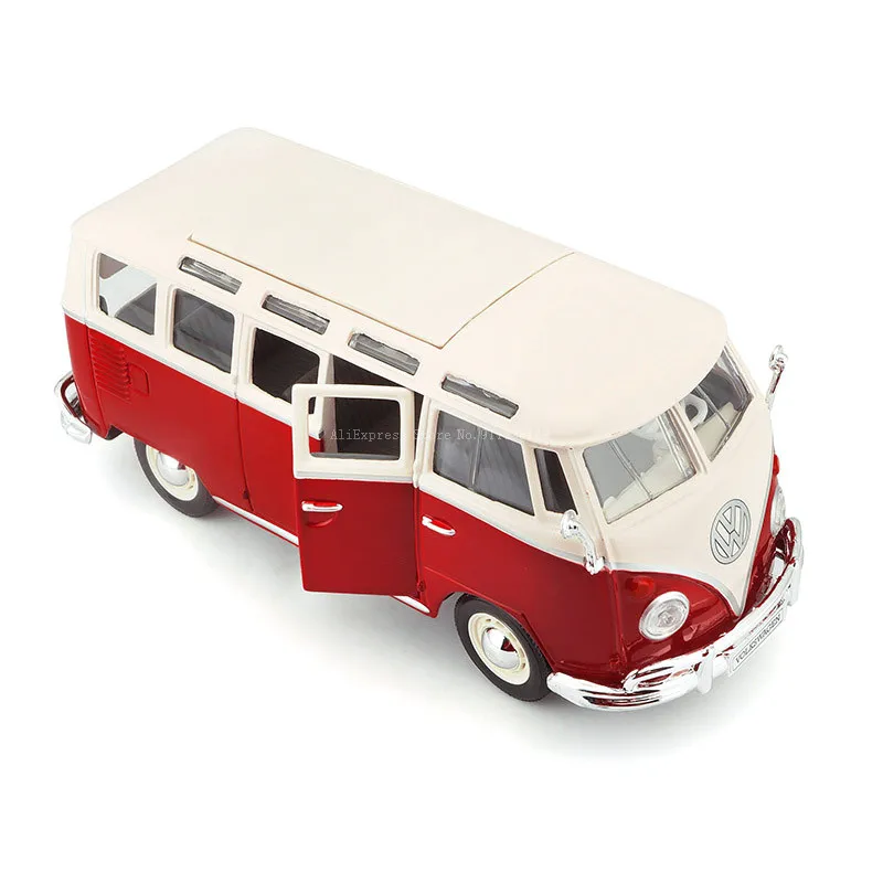 Maisto 1:25 Retro Volkswagen Van Samba alloy car model die-casting static precision model collection gift toy tide play