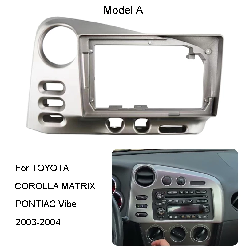 9 Inch Car Radio Head Unit Fascia For TOYOTA COROLLA MATRIX 2003-2008 Auto Stereo Panel Mount Bezel Faceplate Frame Kit