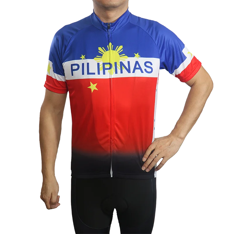 Short Sleeve Bike Shirt, Pilipinas, Cycling Jersey, Bicycle Jacket, Rider Sweater, Outdoor Summer Clothes, MTB Road, Cycling Top