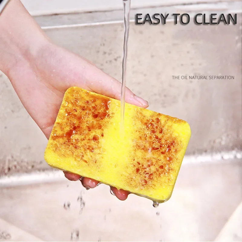 Innovative technology wood pulp cotton Dish washing cloth Degradable cleaning sponge Repeatedly Household Cleaning Tools Square