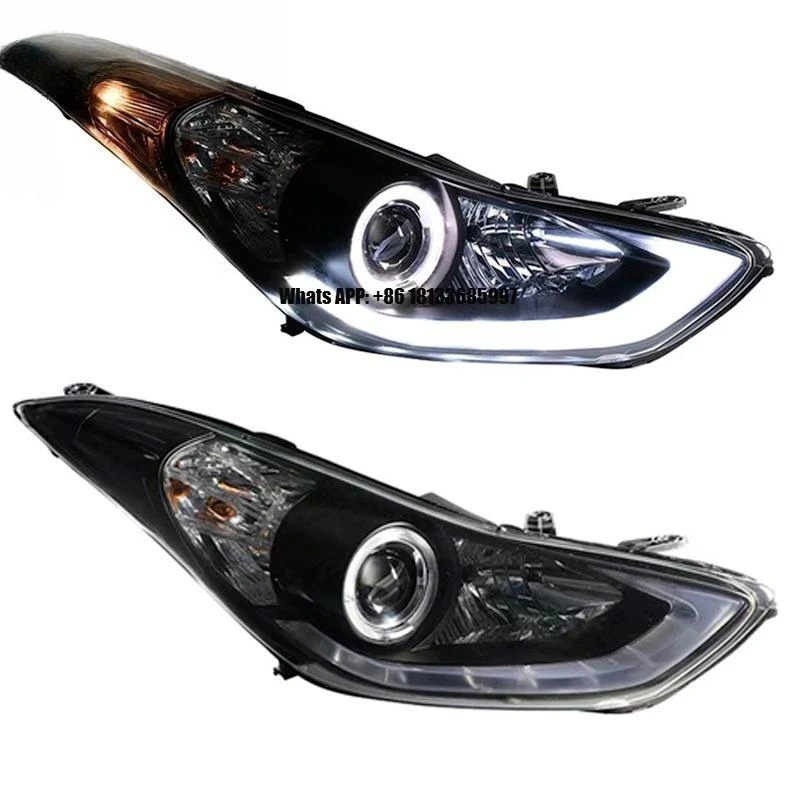 

Автомобильные фары для фар Elantra 2011-2016 Elantra MD, излучающие диодные фары DRL Hid, двойные ксеноновые автозапчасти