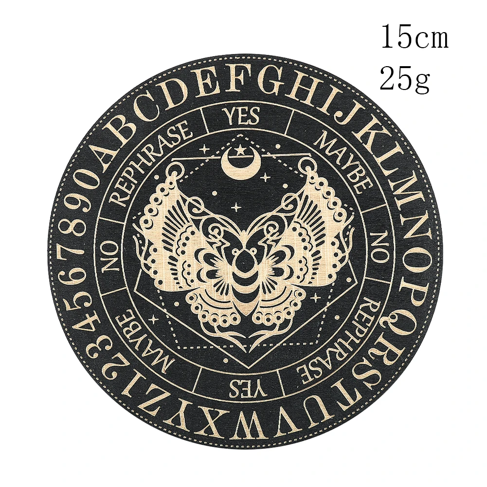 لوحة البندول على شكل فراشة خشبية لوحة العرافة الروحية أداة مذبح الطاقة المنحوتة الميتافيزيقية للتأمل والسحر Ritua #4