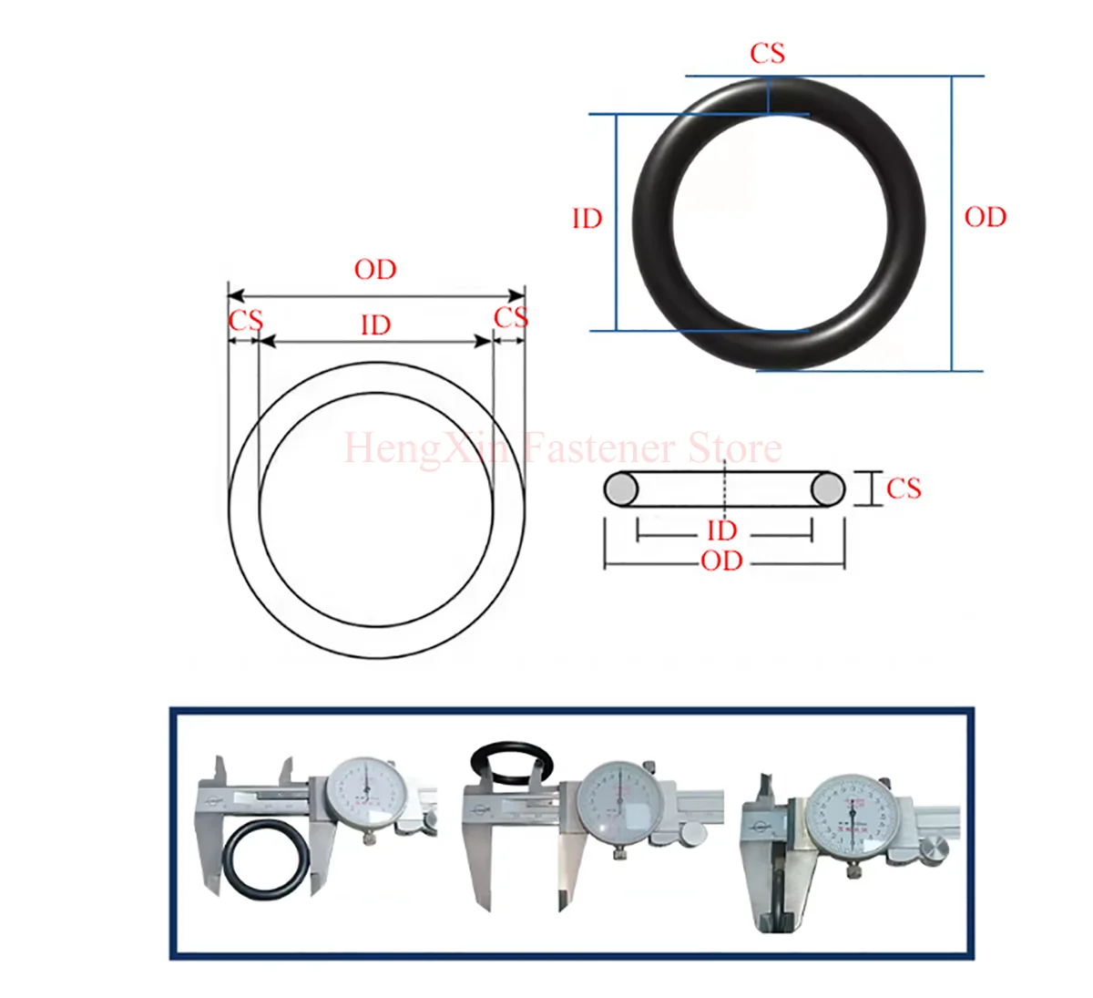 2/5/10/20pcs NBR O Ring CS 2.5mm OD 6-200mm Nitrile Rubber O-ring Sealing Washer Gaskets Oil Resistant High Temperature Oring