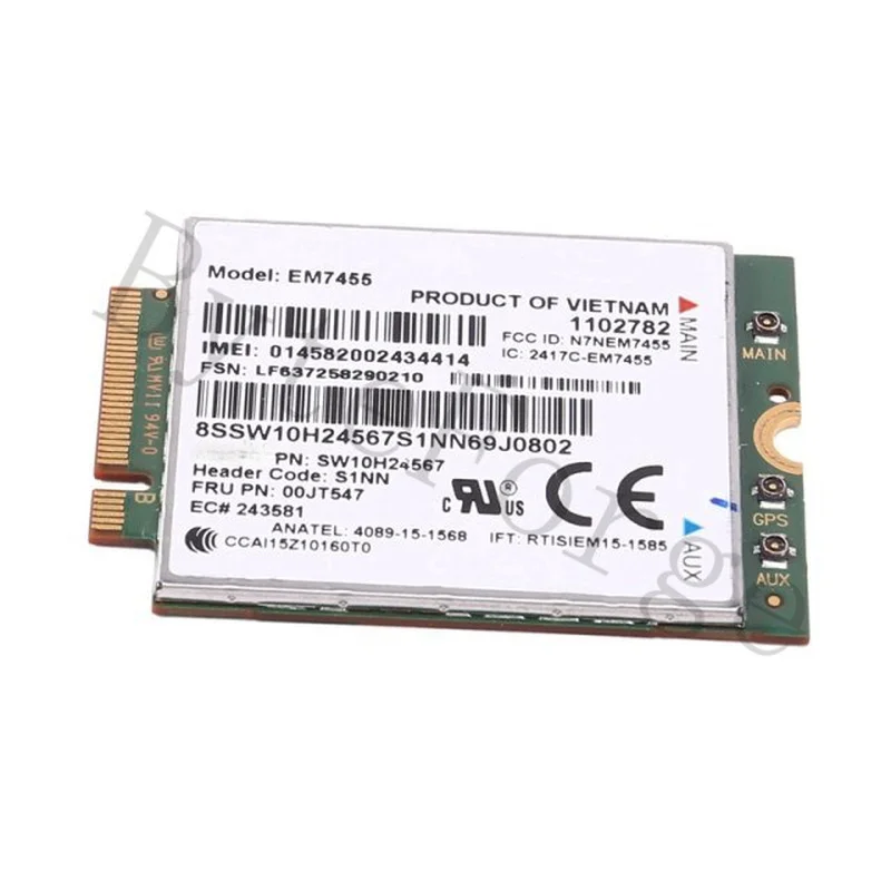 OEM Replacement  New For Lenovo Thinkpad X260 T460 P70 T460S T560 P50 EM7455 4G LTE WWAN Card 00JT547