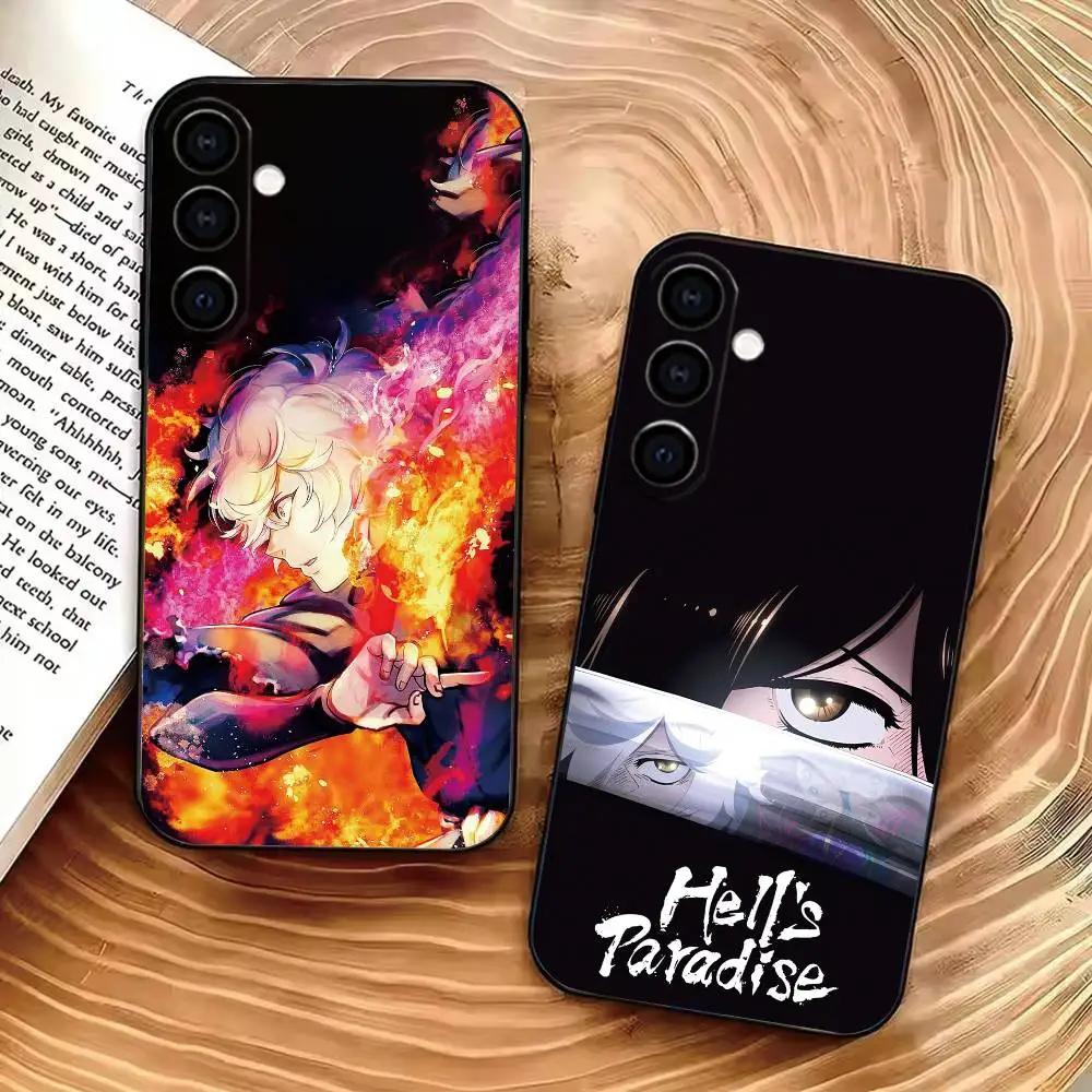 Anime H-HellS ParadiseS Phone Case For Samsung Galaxy A73,A72,A71,A70,A53,A52,A51,Others Soft Black Cover