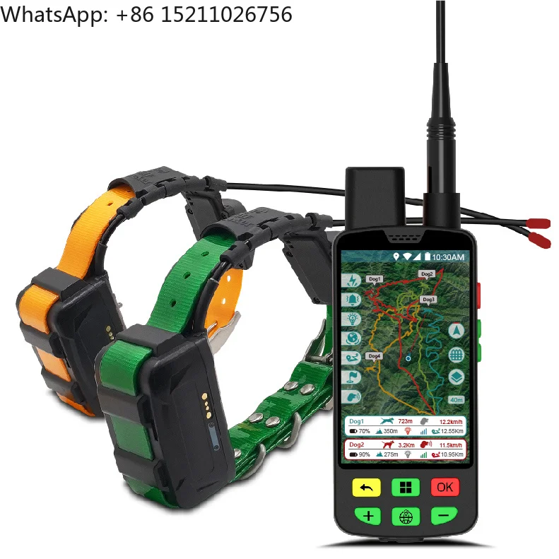 Canine Health GPS Tracker With 2 Collars: Posture/Bark Biometrics + Activity Distance Logging & Custom Report API Integration