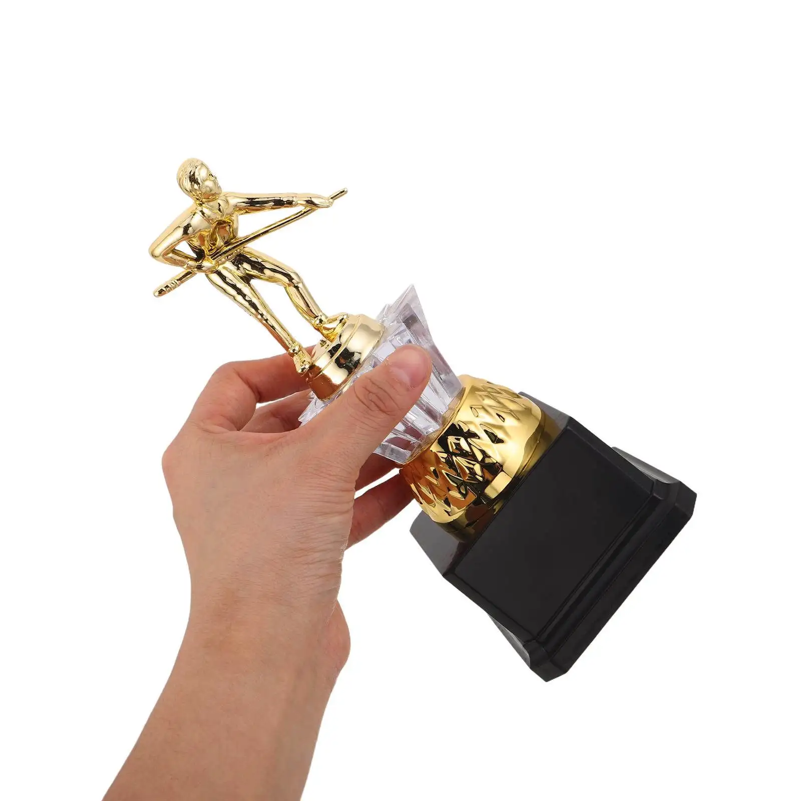 

Gold Billiards Trophy 8 Inch Elegant Pool Table Trophy for Championship Tournament Party Winner Award Cup Billiard Player Statue