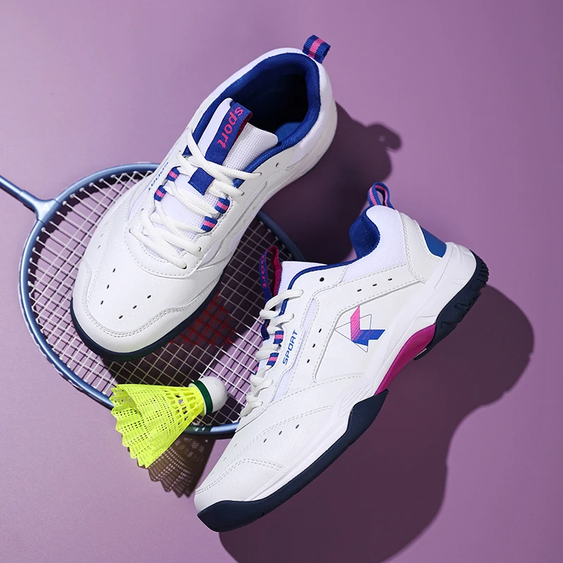 

Fashion Men Women Professional Badminton/tennis Shoes High-quality Non Slip Unisex Shock-absorbing Breathable Training Sneakers