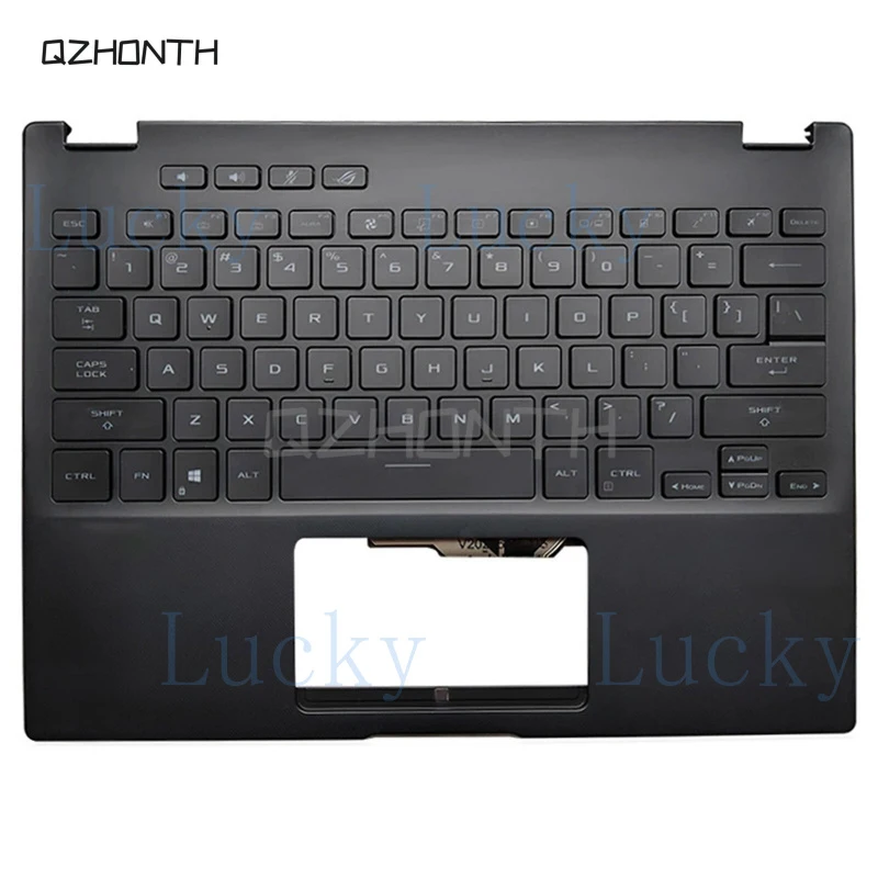 f  Used For ASUS ROG 13 GV301 GV301Q Palmrest Upper Case w/ Backlit Keyboard 13.4