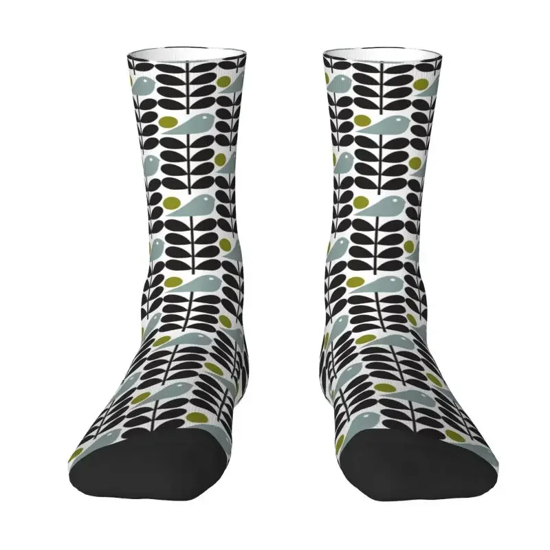 Fashion Print Orla Kiely Birds Socks for Women Men Stretchy Summer Autumn Winter Scandinavian Flowers Crazy Crew Socks