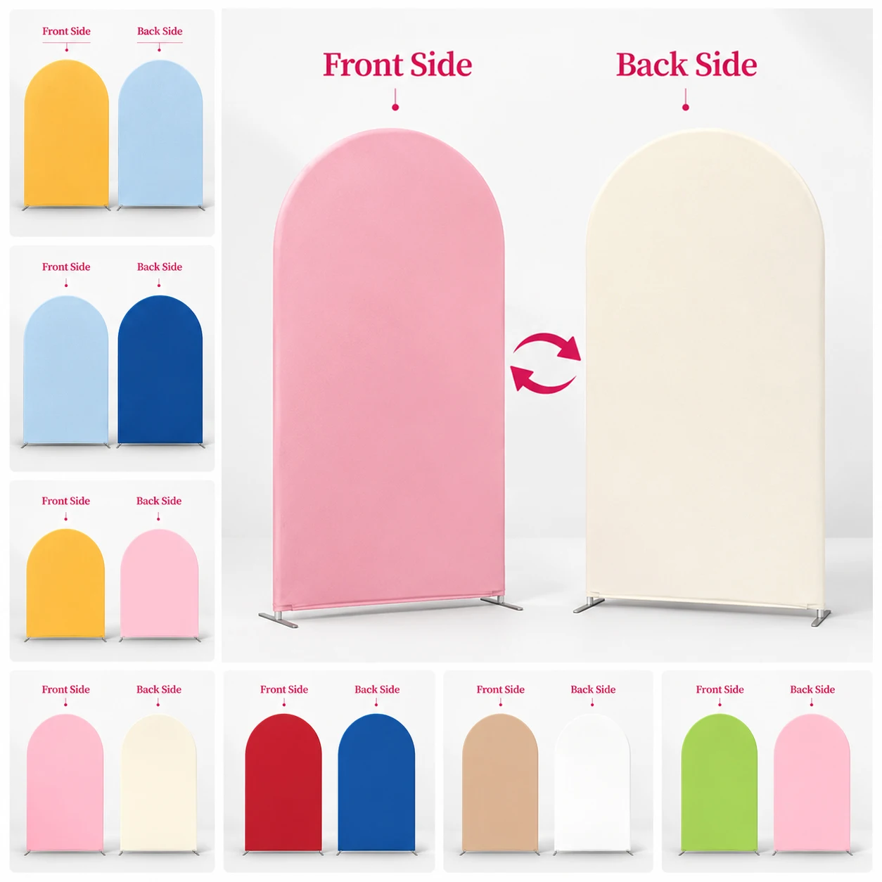Double Sided Pairing Solid Cover Balloon Arch Background Covers for Wedding Party Decoration Photography Backdrop Supplies