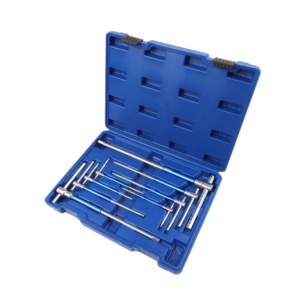 8 Piece Wrench Set for TL Type Screws Featuring Slide Bar for Grip for Enhanced Torque Control in Tight Spaces and Assembly