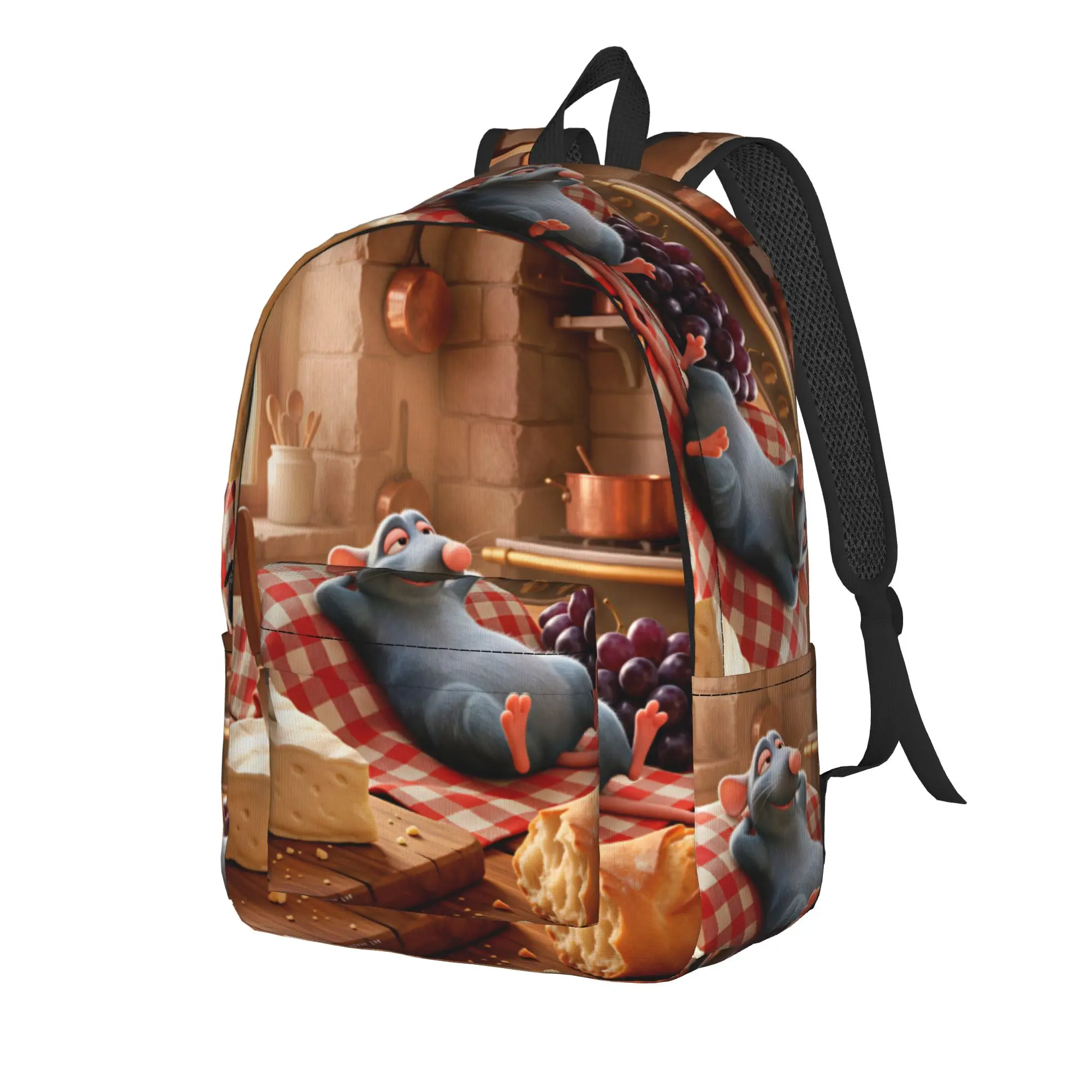 Ratatouilles Backpack  Style Backpacks Women Cycling Lightweight High School Bags Colorful Rucksack
